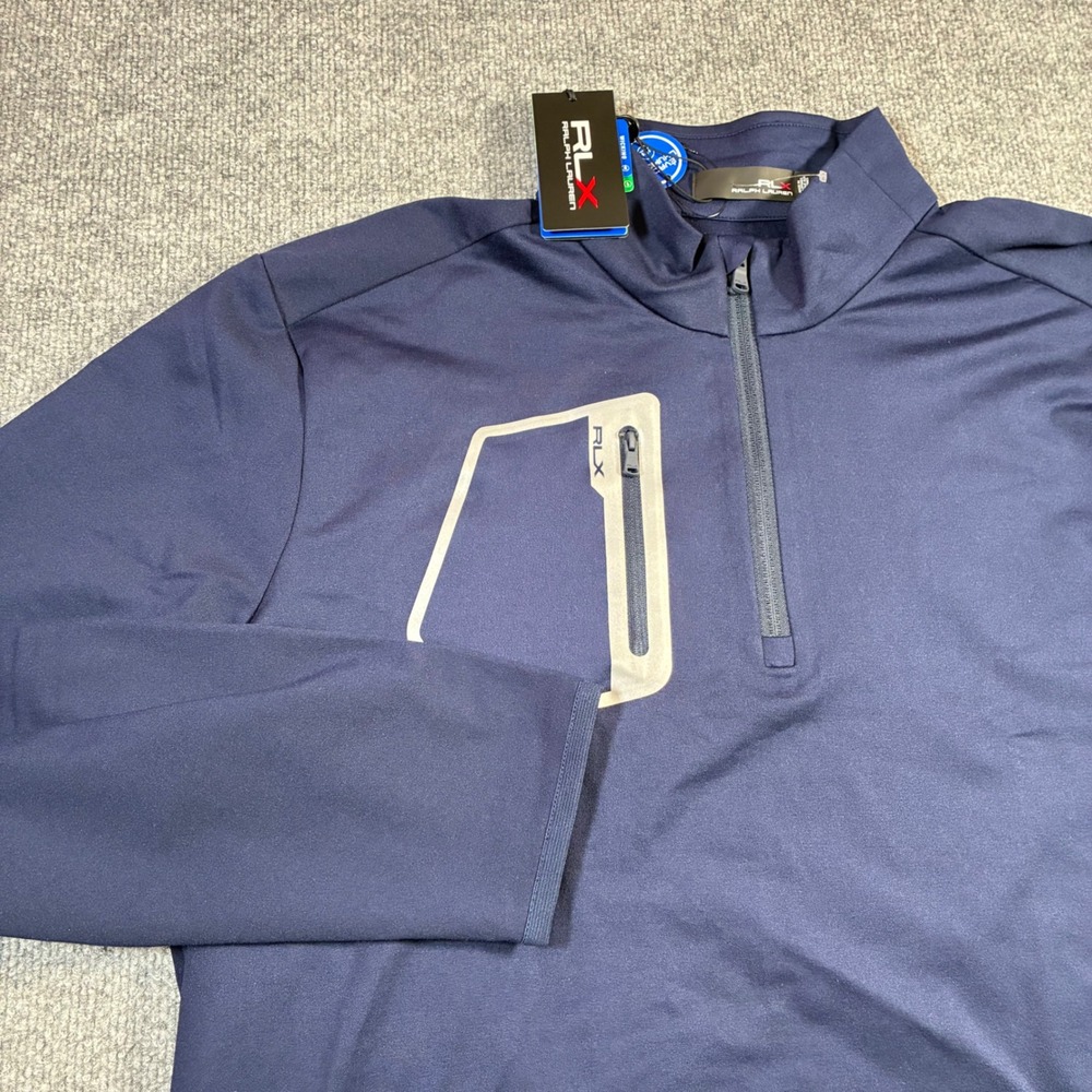 RLX Ralph Lauren Quarter Zip Pullover Mens‎ XXL Navy NEW Performance Golf
